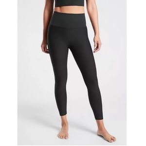 Athleta Aurora Rib Black Tight Leggings XS